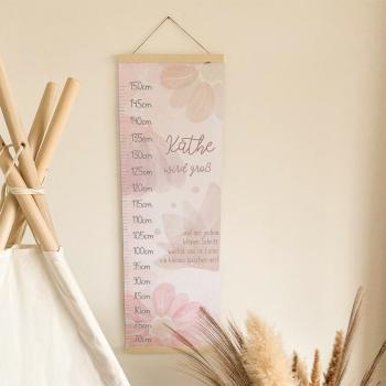 Messleiste "Blumentraum" | Messlatte | Geschenkidee | Personalisiertes Geschenk | Kinderzimmerdeko