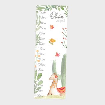 Preview: Messleiste "Lama 1" | Messlatte | Geschenkidee | Personalisiertes Geschenk | Kinderzimmerdeko