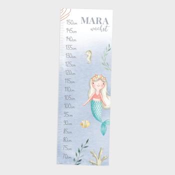 Preview: Messleiste "Meerjungfrau" | Messlatte | Geschenkidee | Personalisiertes Geschenk | Kinderzimmerdeko
