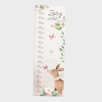 Preview: Messleiste "Reh" | Messlatte | Geschenkidee | Personalisiertes Geschenk | Kinderzimmerdeko