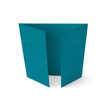 Altarfalz-Karte quadratisch (14,8x14,8cm) 210g/m² in struktur karibikblau