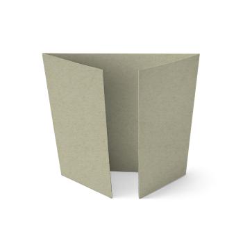Altarfalz-Karte quadratisch (14,8x14,8cm) 220g/m² in kraft moosgrau