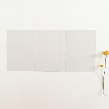 Pocketfold-Karte B6 Tripple Recycling "Wollweiss" Basic Line