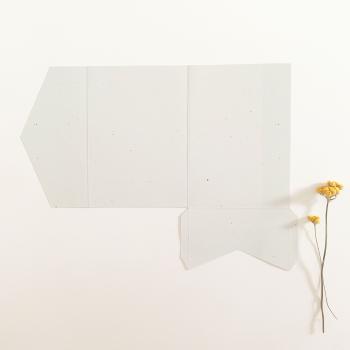 Pocketfold-Karte B6 Recycling "Wollweiss" Exklusiv Line