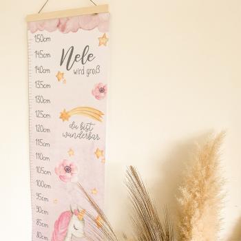 Preview: Messleiste "Baby Unicorn" | Messlatte | Geschenkidee | Personalisiertes Geschenk | Kinderzimmerdeko