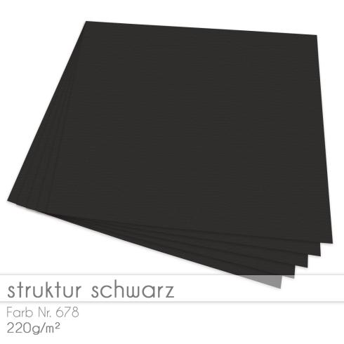 Cardstock "Struktur" 12"x12"  220g/m² (30,5 x 30,5cm) in struktur schwarz