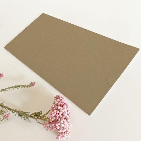 Einstecktasche DIN Lang Premium-Karton "Recycling Natur" 