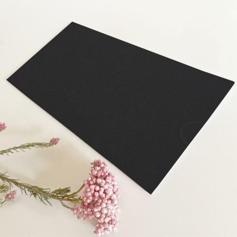 Einstecktasche DIN Lang Recycling-Karton "Recycling Schwarz" 