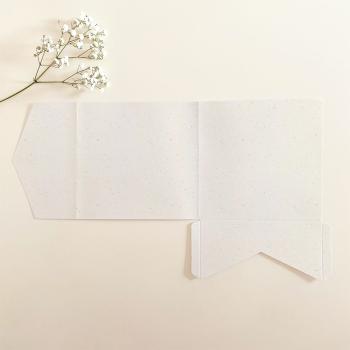 Preview: Pocketfold-Karte Quadrat (15x15) Recycling-Karton "Recycling Bermgras" Exklusiv Line