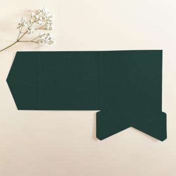 Preview: Pocketfold-Karte Quadrat (15x15) Premium-Karton "Samtgrün" Exklusiv Line