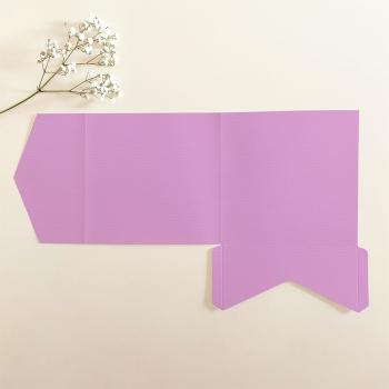 Preview: Pocketfold-Karte Quadrat (15x15) Struktur-Karton "Struktur Blütenrosa" Exklusiv Line
