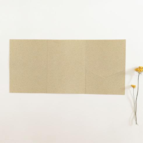 Pocketfold-Karte B6 Tripple Recycling "Graskarton" Basic Line