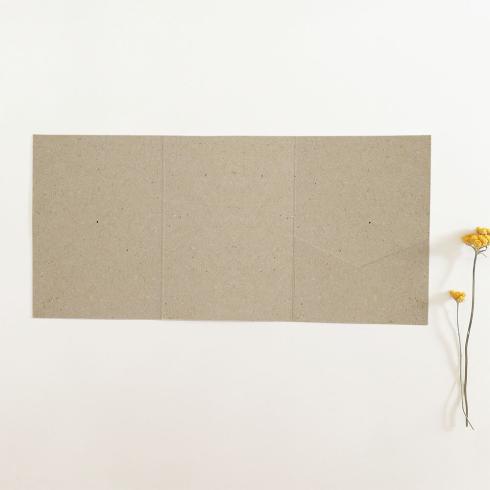 Pocketfold-Karte B6 Tripple Recycling "Kraft Grau" Basic Line