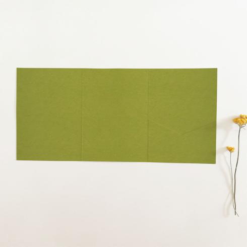 Pocketfold-Karte B6 Tripple Recycling "Kraft  Grün" Basic Line