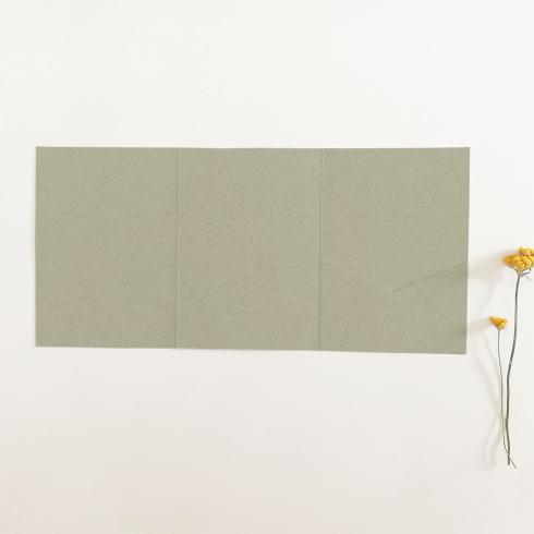 Pocketfold-Karte B6 Tripple Recycling "Kraft Moosgrau" Basic Line