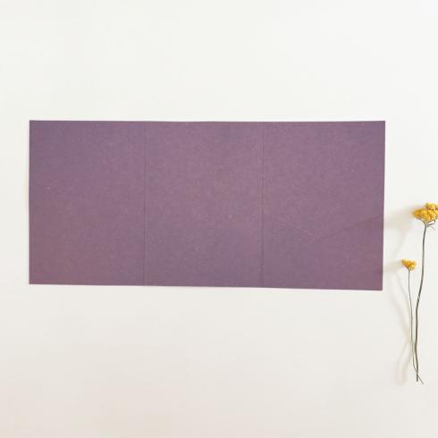 Pocketfold-Karte B6 Tripple Recycling "Kraft Purple" Basic Line