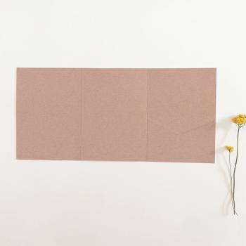 Pocketfold-Karte B6 Tripple Recycling "Kraft Rosé" Basic Line