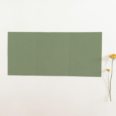 Pocketfold-Karte B6 Tripple Recycling "Kraft Salbei" Basic Line