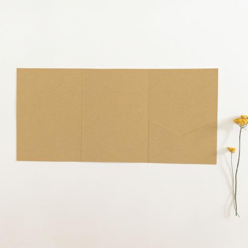 Pocketfold-Karte B6 Tripple Recycling "Kraft Sand" Basic Line