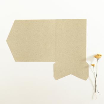 Preview: Pocketfold-Karte B6 Recycling "Graskarton" Exklusiv Line