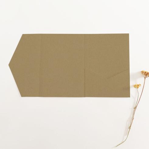 Pocketfold-Karte B6 Premium-Karton "Recycling Natur" Exklusiv Line