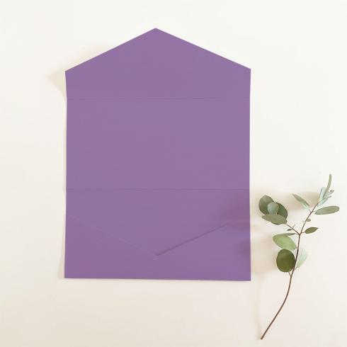 Pocketfold-Karte DIN Lang Struktur-Karton "Struktur Beerenlila" Basic Line