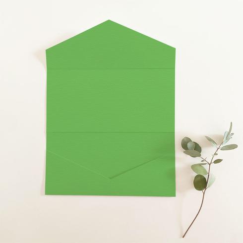 Pocketfold-Karte DIN Lang Struktur-Karton "Struktur Apfelgrün" Basic Line