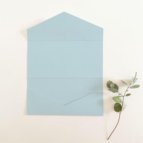 Pocketfold-Karte DIN Lang Struktur-Karton "Struktur Puderblau" Basic Line