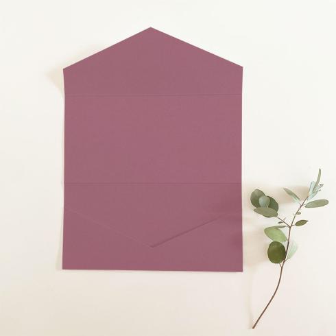 Pocketfold-Karte DIN Lang Premium-Karton "Himbeere" Basic Line