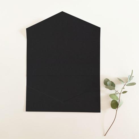 Pocketfold-Karte DIN Lang Recycling-Karton "Recycling Schwarz" Basic Line