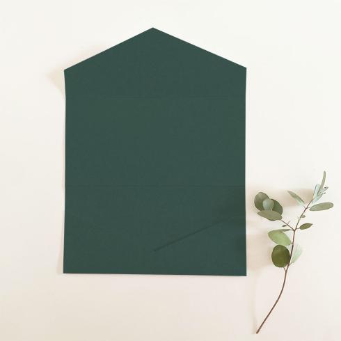 Pocketfold-Karte DIN Lang Premium-Karton "Samtgrün" Basic Line