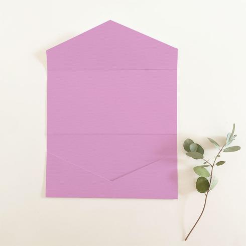 Pocketfold-Karte DIN Lang Struktur-Karton "Struktur Blütenrosa" Basic Line