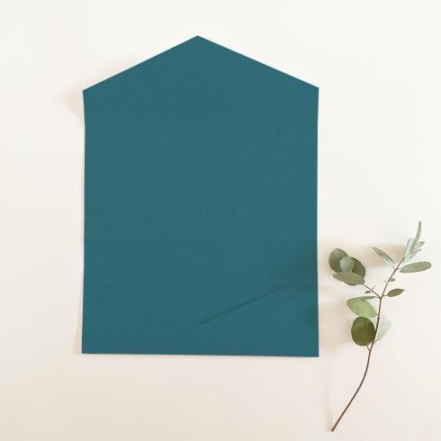 Pocketfold-Karte DIN Lang Premium-Karton "Tiefseeblau" Basic Line