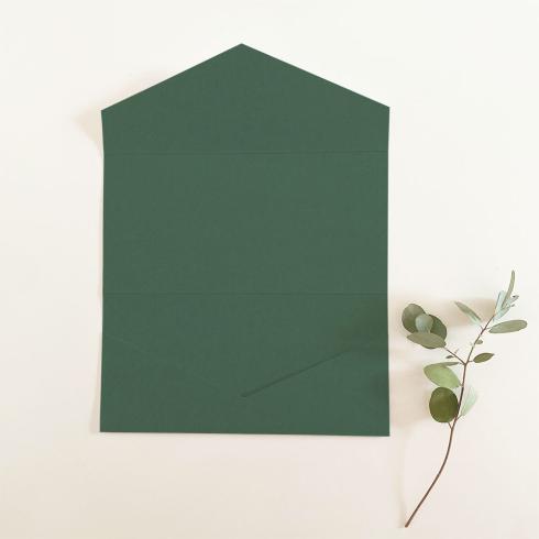 Pocketfold-Karte DIN Lang Premium-Karton "Waldgrün" Basic Line