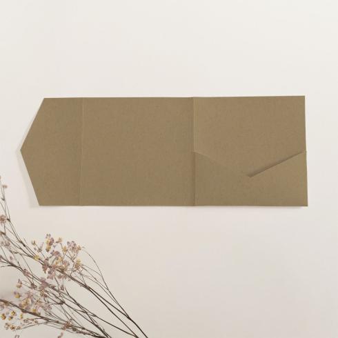 Pocketfold-Karte Quadrat (15x15) Premium-Karton "Recycling Natur" Exklusiv Line