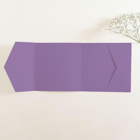 Pocketfold-Karte Quer-Format quadratisch (15x15) Struktur-Karton "Struktur Beerenlila" Basic Line
