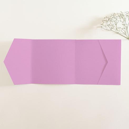 Pocketfold-Karte Quer-Format quadratisch (15x15) Struktur-Karton "Struktur Blütenrosa" Basic Line