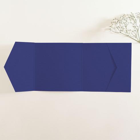 Pocketfold-Karte Quer-Format quadratisch (15x15) Struktur-Karton "Struktur Dunkelviolett" Basic Line