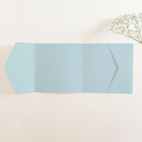 Pocketfold-Karte Quer-Format quadratisch (15x15) Struktur-Karton "Struktur Puderblau" Basic Line