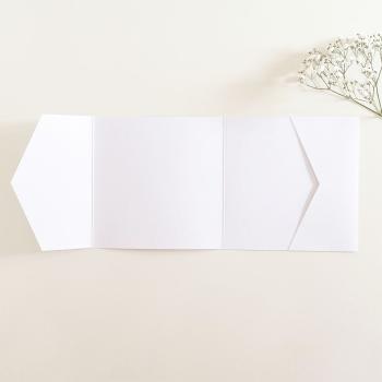 Pocketfold-Karte Quer-Format quadratisch (15x15) Premium-Karton "Weiss" Basic Line