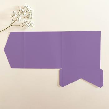 Preview: Pocketfold-Karte Quadrat (15x15) Struktur-Karton "Struktur Beerenlila" Exklusiv Line