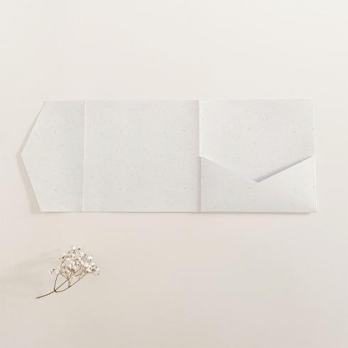 Pocketfold-Karte Quer-Format quadratisch (15x15) Recycling-Karton "Recycling Bermgras" Basic Line