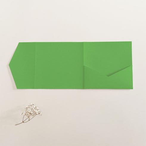 Pocketfold-Karte Quadrat (15x15) Struktur-Karton "Struktur Apfelgrün" Exklusiv Line