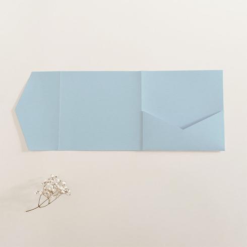 Pocketfold-Karte Quadrat (15x15) Struktur-Karton "Struktur Puderblau" Exklusiv Line
