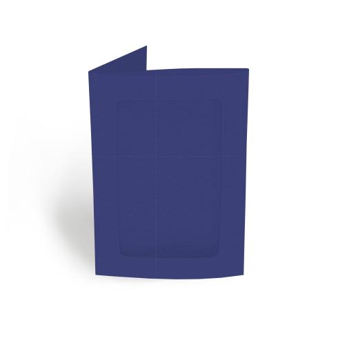 Passepartoutkarte rechteck 3-Fach DIN A6 in struktur dunkelviolett