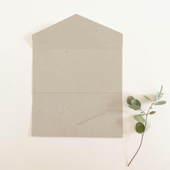 Pocketfold-Karte DIN Lang Recycling-Karton "Kakao 15%" Basic Line