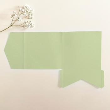 Pocketfold-Karte Quadrat (15x15) Recycling-Karton "Recycling Kiwi" Exklusiv Line