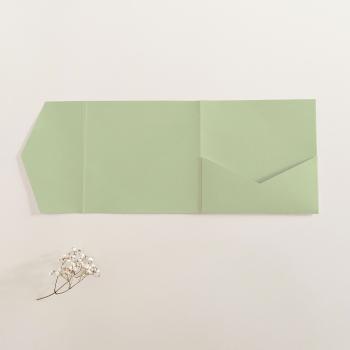 Pocketfold-Karte Quadrat (15x15) Recycling-Karton "Recycling Kiwi" Exklusiv Line