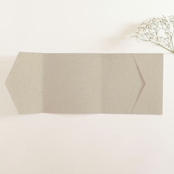 Pocketfold-Karte Quer-Format quadratisch (15x15) Recycling-Karton "Kraft Kakao 15%" Basic Line