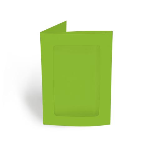 Passepartoutkarte rechteck 3-Fach DIN A6 in grasgrün